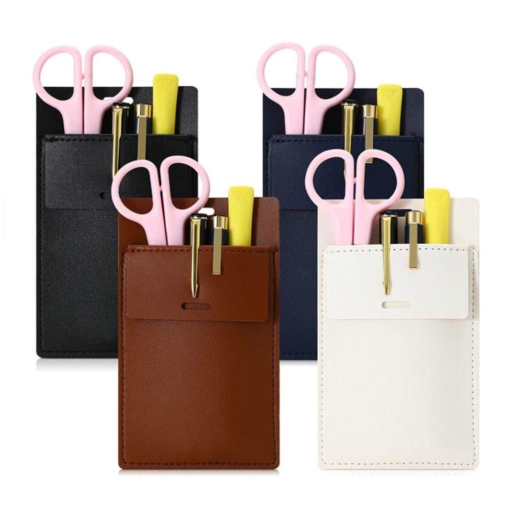 PU Leather Hospital Business Pen Holder Pen Clip Pencil Bags Doctor Nurse Pencil Case