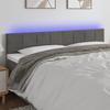 VidaXL LED Headboard Bedroom Furniture Double Bed Accessory Head of Bed Frame Interior Dark Grey 3121673