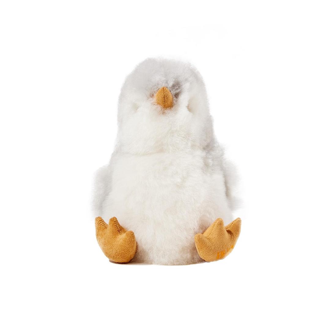 INJOI Plush Animal, Natural Alpaca Fur, Rare, Fluffy, Handmade, Cute, Perfect Gift for Anniversaries and Special Occasions (Penguin, 22cm, Gray,