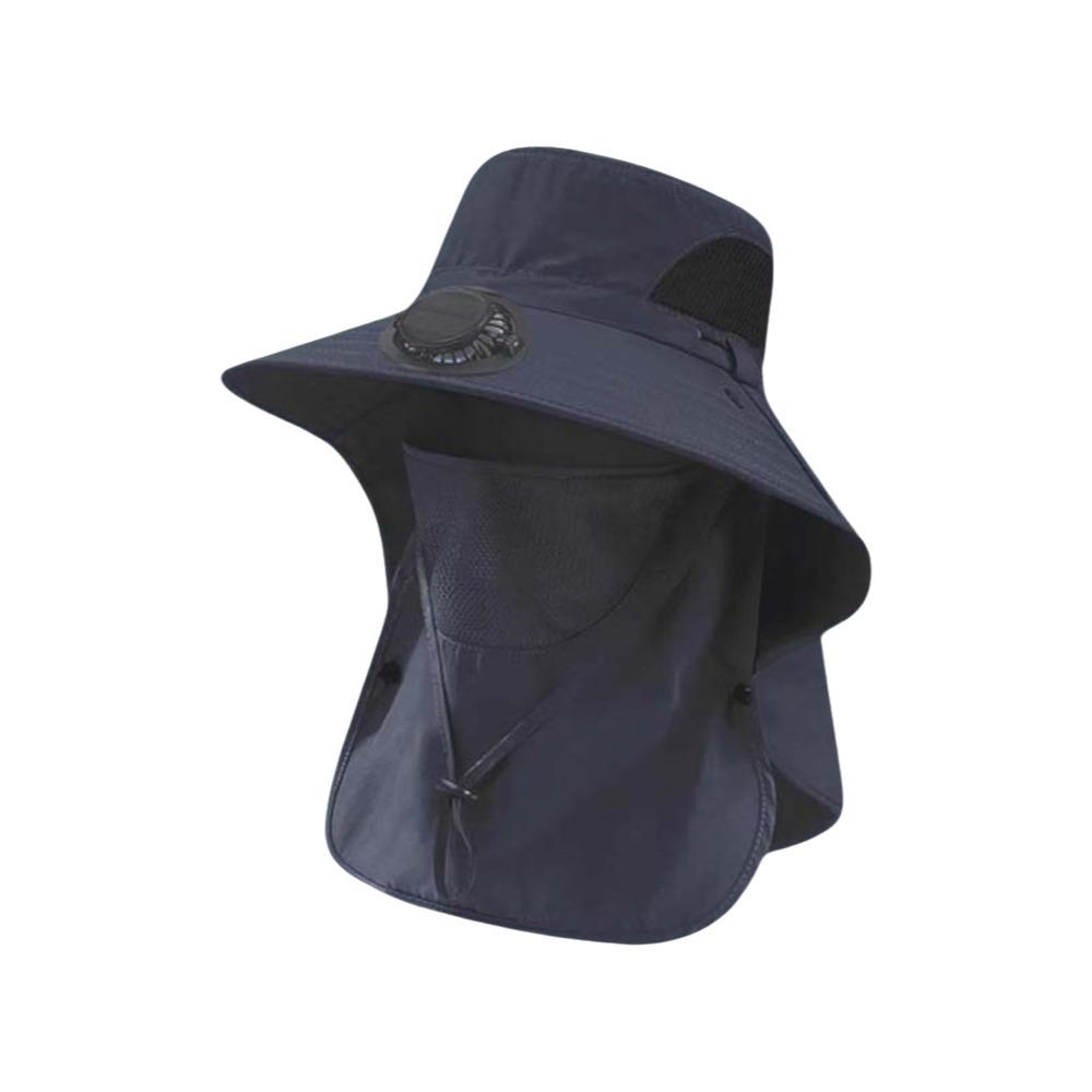 Long-lasting Fishing Sun Shading Cap Portable Wide Brim Fan Hat for 3.7V/300mAh Gardening