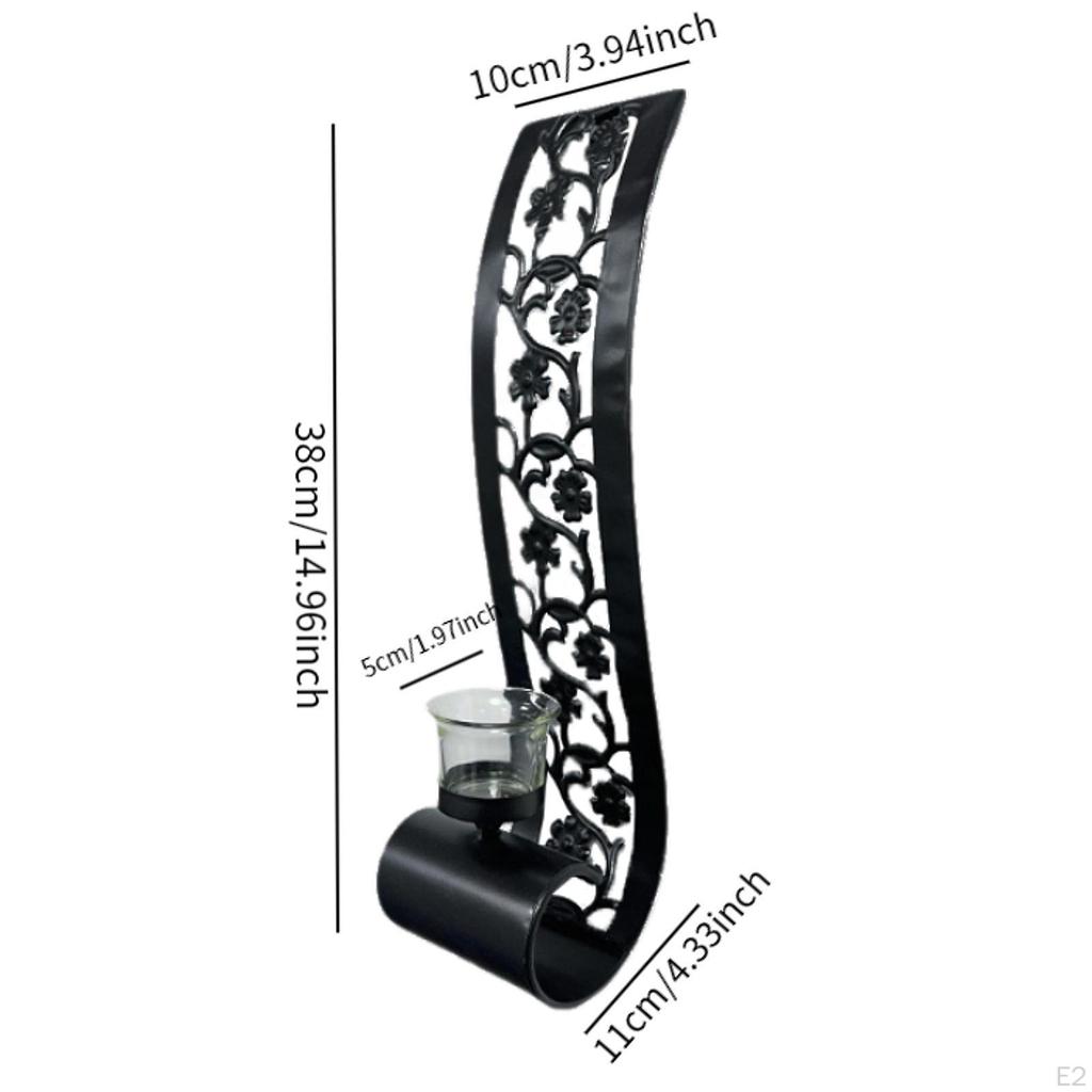 Настенный подсвечник крепление металлический черный декор, подвесной