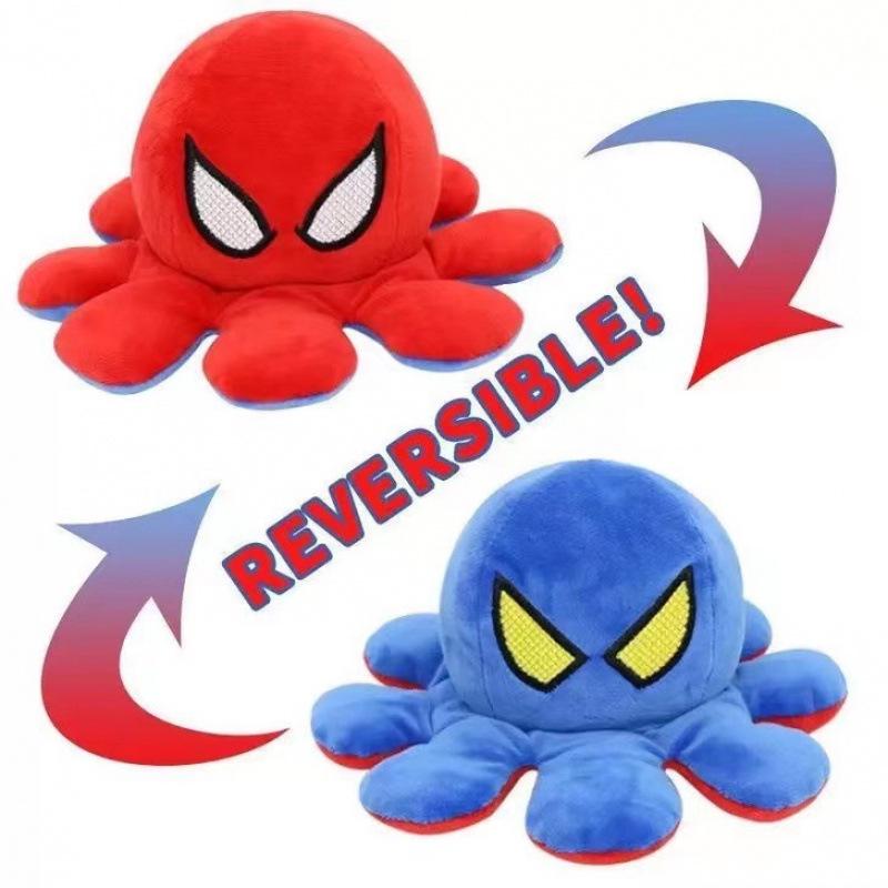 Reversible Double-Sided Octopus Plush Toy