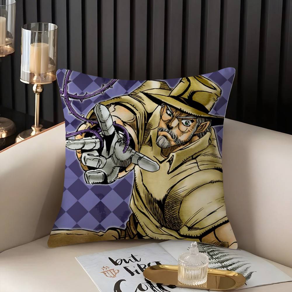 Чехол для подушки J-JoJo B-Bizarre Adventure Домашний Общежитие Спинка стула Короткий плюш Двусторонняя печать Офис Подушка для сна