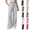 Женские спортивные брюки широкие штанины с высокой талией свободные на кулиске спортивные джоггеры