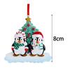 Персонализированные подвески для рождественской елки в виде семьи пингвинов, подвесные украшения для вечеринки, украшение для дома, 2-7 пингвинов