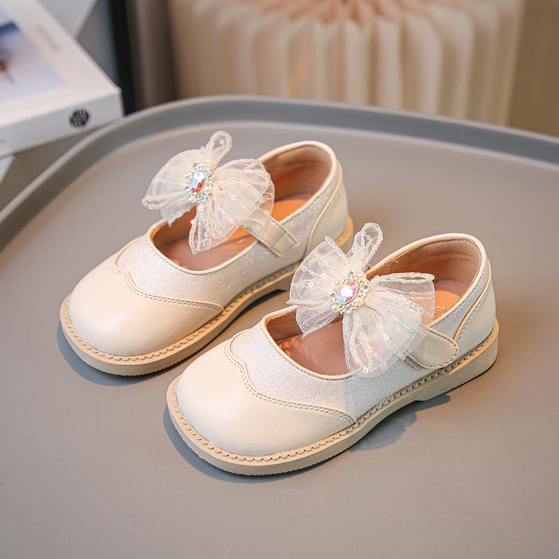 Весна и осень новый стиль модная маленькая девочка танцы удобная мягкая подошва кожаная обувь
