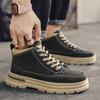 2025 Spring Autumn Men's Boots High Top British Style Casual Men's Shoes Outdoor Non-slip Wear-resistant Short Boot Botas Hombre