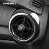 For Mini Cooper F55 F56 F57 2017-2021 Carbon Fiber Dashboard Side Vent Ring Air Outlet Cover Trim Sticker Decal Accessories