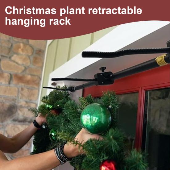 Регулируемый держатель для гирлянды для входной двери, раздвижной металлический держатель для растений с крючком
