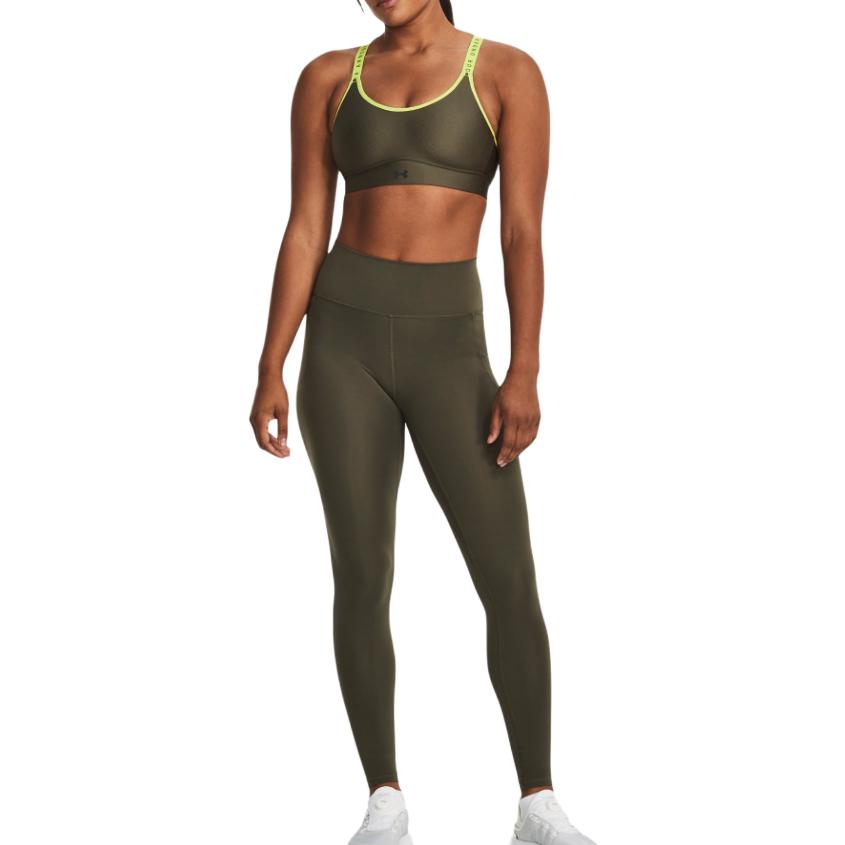 Under Armour Женские облегающие спортивные леггинсы с высокой талией, зеленые 1382522-390