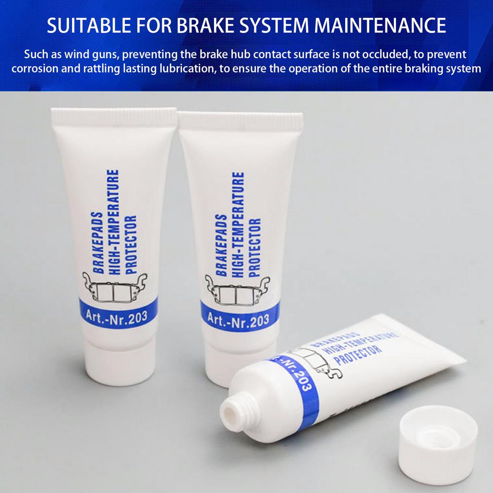 Brake Pads Grease Brake Grease Lubricant Brake Fluids 10g Wide Temperature Range Automotive Assembly Lubricants Stable Brake