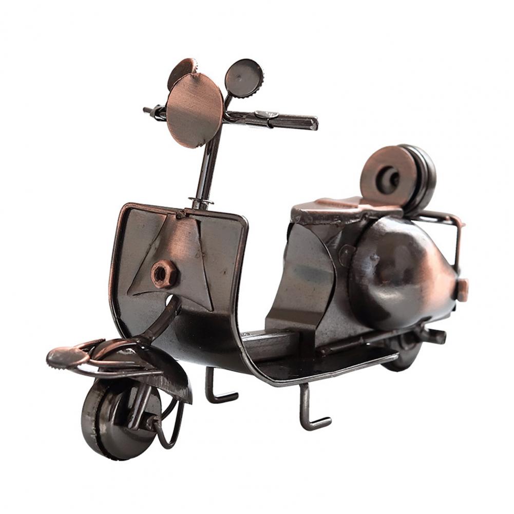 Motorcycle Figurine Iron Motorcycle Statue Retro Style Collectible Motorcycle Figurine Decoration Motorbike Prop Model