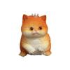 Плюшевая фигурка кошки с короной, мягкая декоративная игрушка, чучело животного, орнамент, реалистичная меховая текстура, для дома, рабочего стола, полки, витрины