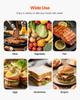 Commercial Panini Grill, 2200W Electric Sandwich Panini Maker, Stainless Steel Sandwichs Press Grill with Handle and Temp Control, 34x23 cm Full Flat