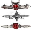 Metal Alloy Front Middle Rear Straight Axle with Servo Base for 1/10 RC Rock Crawler Car Axial SCX10 RC 4WD D90 Upgrade Parts
