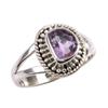 Natural Pink Amethyst Gemstone Handmade 925 Solid Silver Jewelry Ring S.6 K9z69