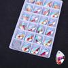 Goldfish Flat Bottom Glass Hand Seam Drill Color Double Hole Colorful Ab Crystal Flat Buckle, Glass Rhinestone Diy Material