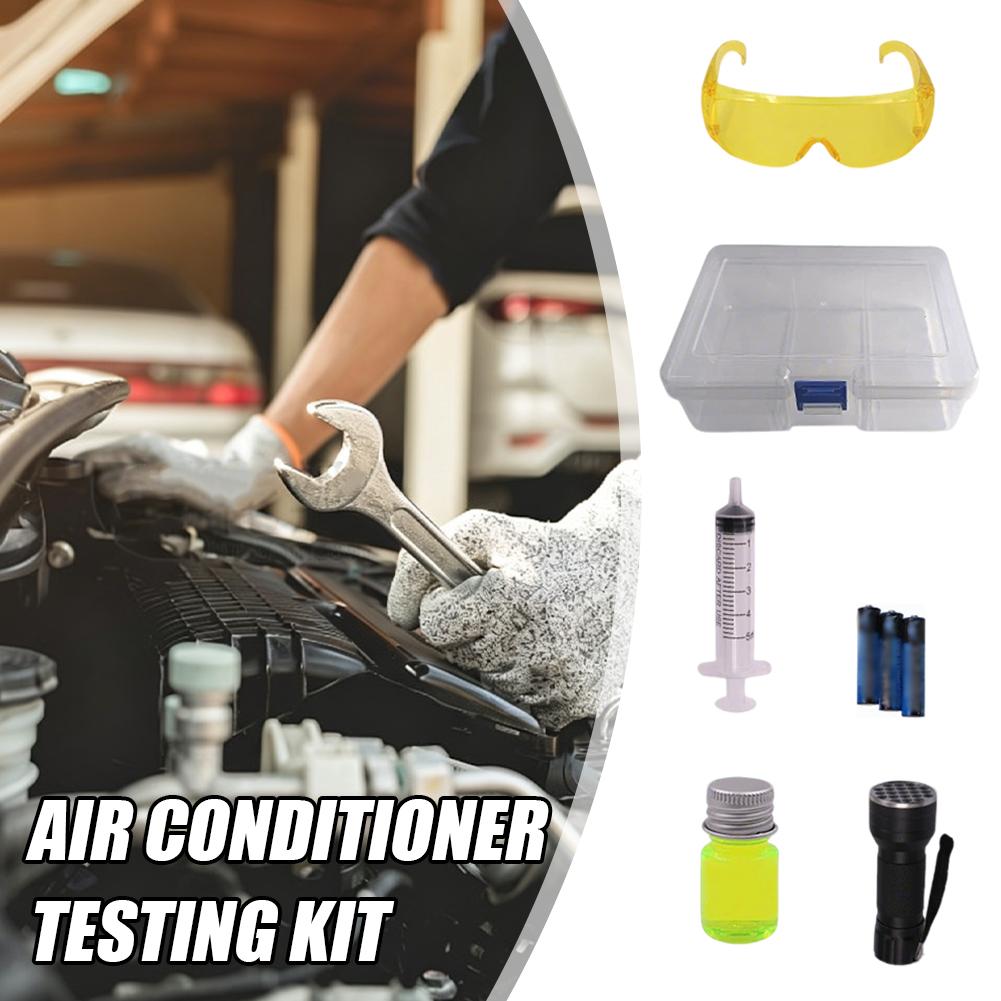 Auto UV Dye Air Conditioning Leak Test Repair Fluorescent Tools kit Car Air Conditioning A/C System Leak Test Detector Kit