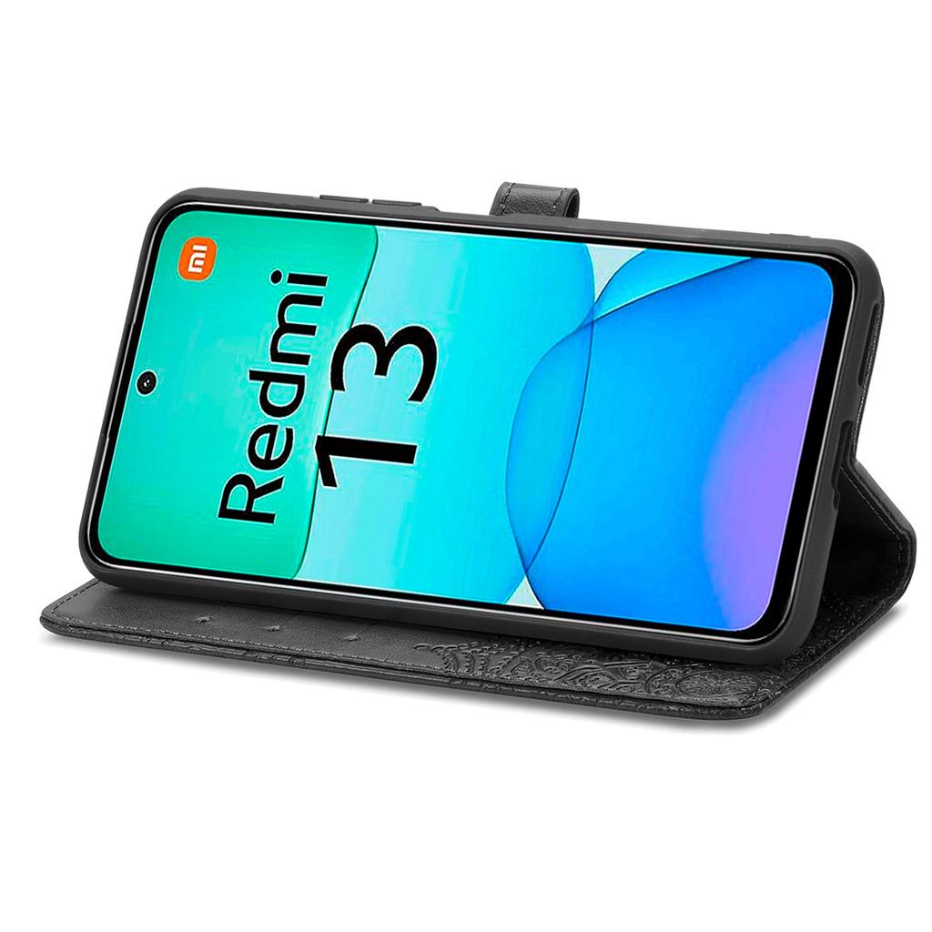 Для Xiaomi Redmi 13 5G/13 4G Чехол Кожаный Чехол для Телефона Дизайн Мандала с Тиснением