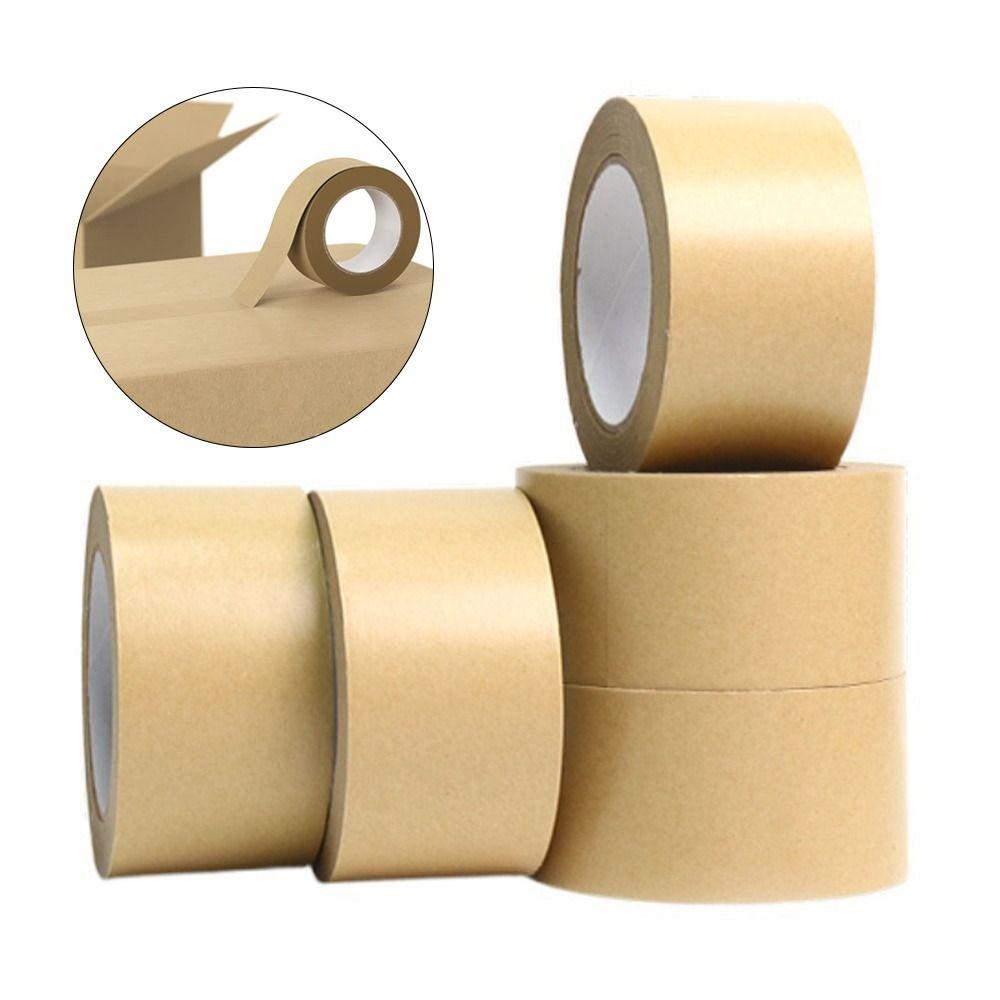 30M/Roll Parcel Kraft Paper Tape Car Painting Shelter Carton Sealing Tape Brown Packaging Tape