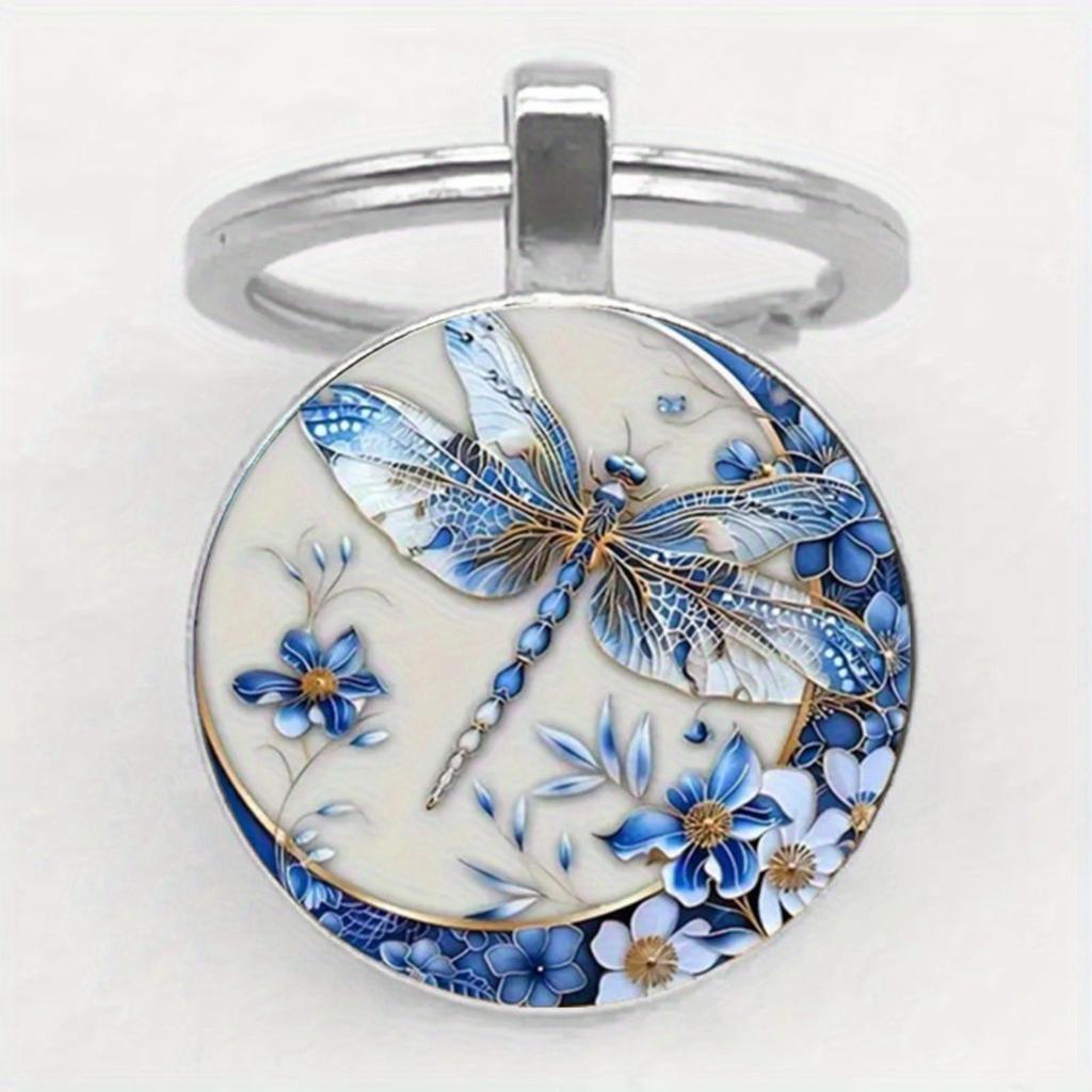 Badge Time Gemstone Keychain Pendant Cross Border  Accessories Metal Keychain