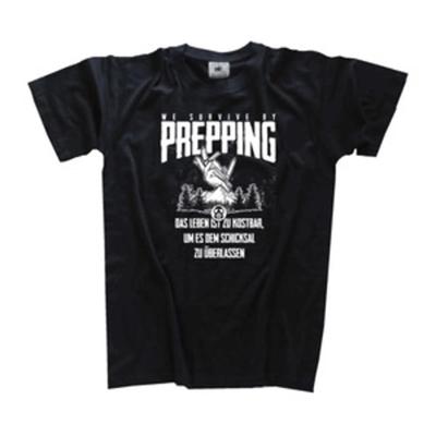 We Survive By Prepping 1 Prepper Survival Vorrat T Shirt Notstromaggregat Vintage Designer Clothes Homme Streetwear