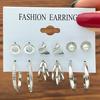 17KM Trendy Silver Color Snake Drop Earrings Set For Women Geometric Long Tassel Dangle Earrings Set of Earrings Jewelry