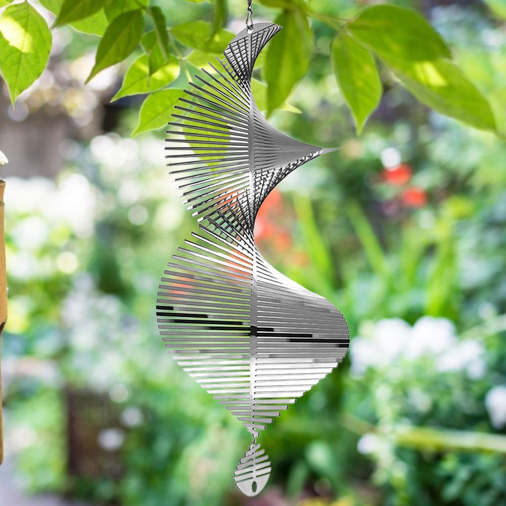 Stainless Steel Wind Chimes Windmill Metal Spinner Spiral Wind Spinners for Yard Garden Decor Swivel Lawn Windchimes Ornaments