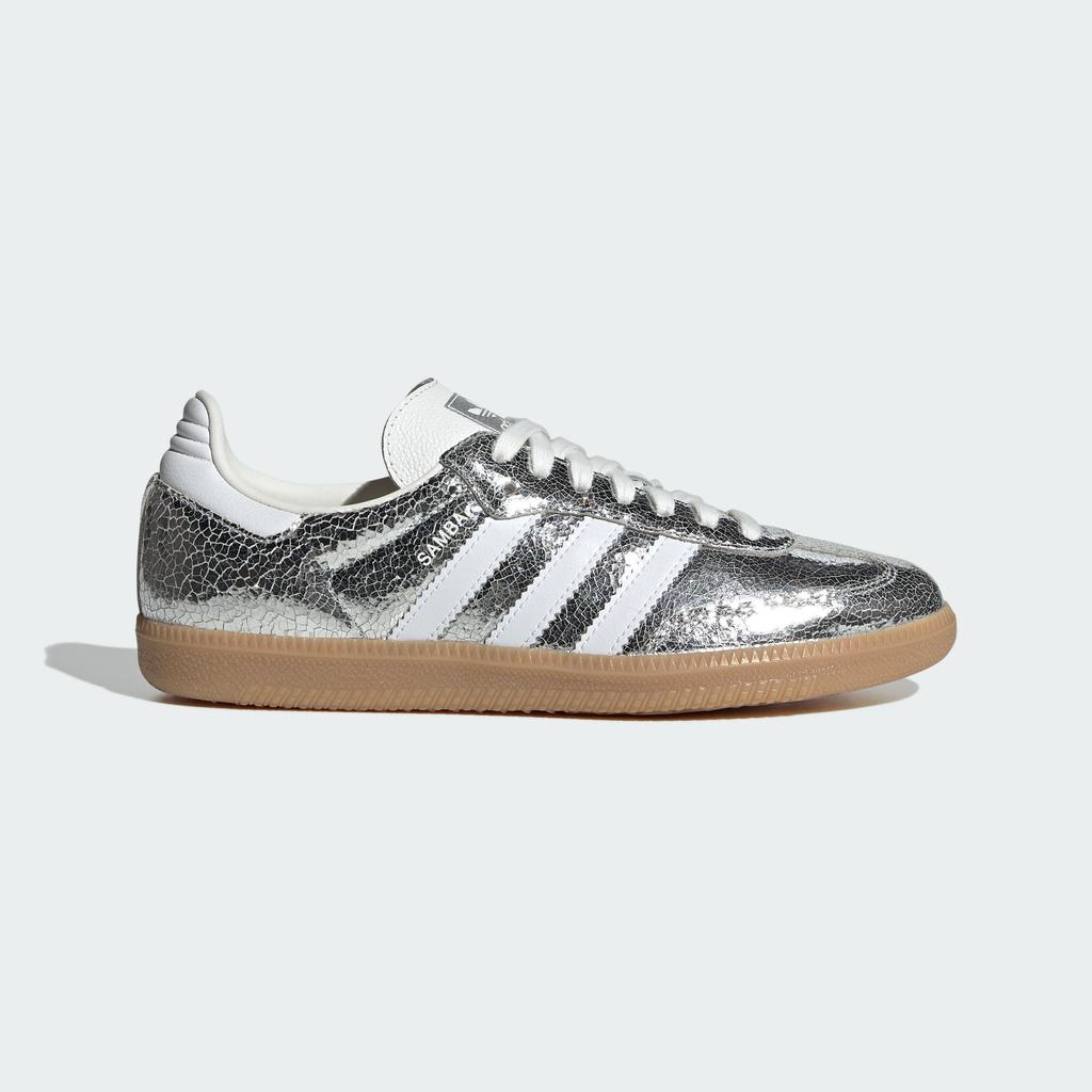 adidas Samba OG Серебристый металлик Потрескавшаяся кожа (Женский)