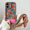 Цветной ремешок в горошек, подходящий для чехла мобильного телефона Apple 15 iphone12promax emery 1413 защитная крышка 16