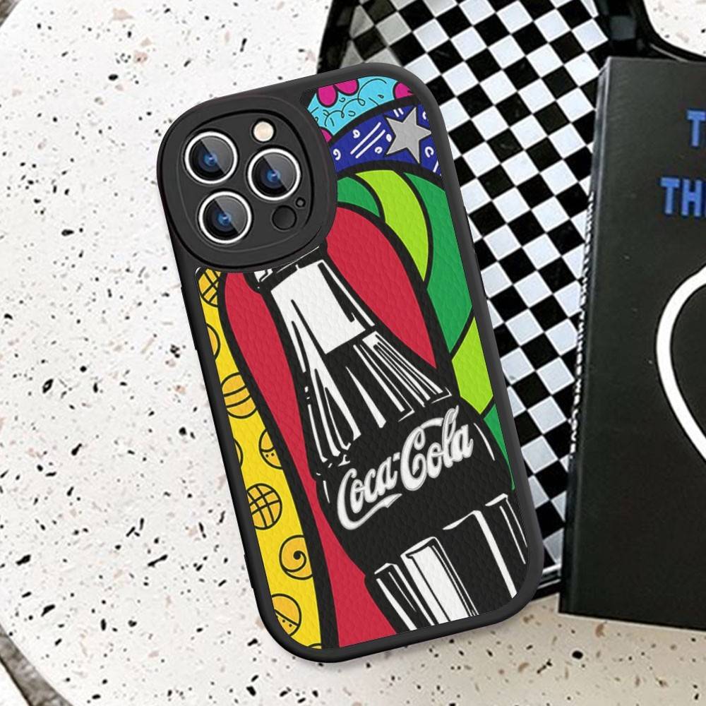 Кожаный чехол для телефона Coca-cola Vintage для iPhone 16 15 14 17 Pro Max 11 12 Mini Plus Мягкий корпус
