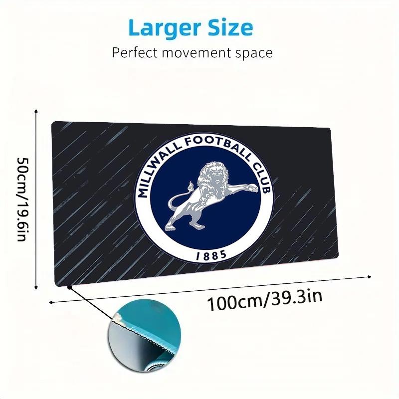 Millwall Football Club Print Cushion Non-slip Laptop Tablet Big Mousepad XXL Mat Mini PC Playmat With Lock edge