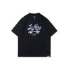Li Ning X Steven Harrington Collaboration Cartoon Letter Print Loose Short Sleeve T-Shirt Unisex Tops Black AHSR935-3