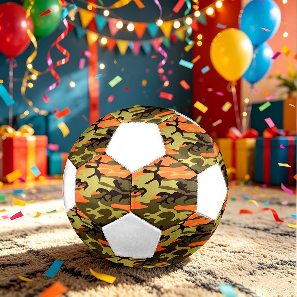 1pc Camouflage Lightweight PVC Training Soccer Ball, Size 5, Suitable for Indoor and Outdoor TrainingGift y6037