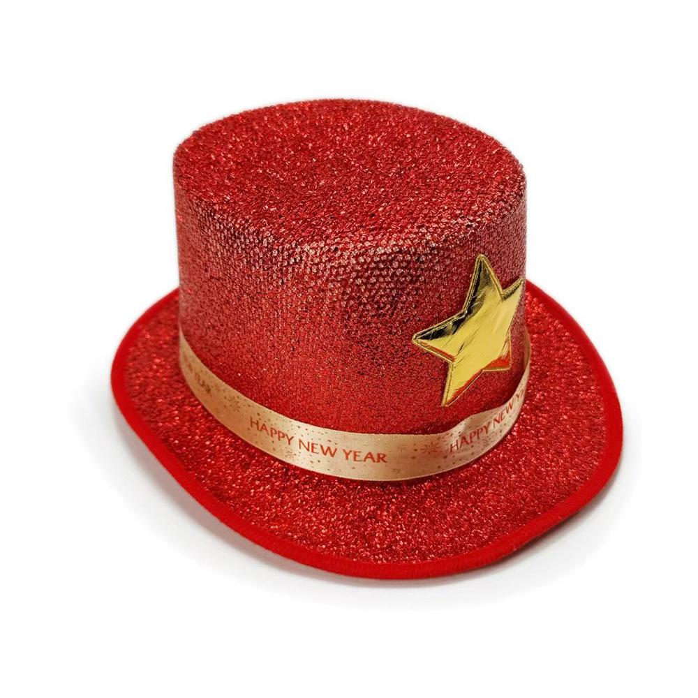Colorful Glitter Hat Eye-Catching Lincoln Top Hat Disco Hat High-Quality For Party Birthday Masquerade