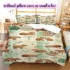 Cute animal watercolor stripes Pattern Bedding,Quilt Set Quilt Cover Pillowcase Home Birthday Gift (1*duvet cover+2*pillowcase,without core)