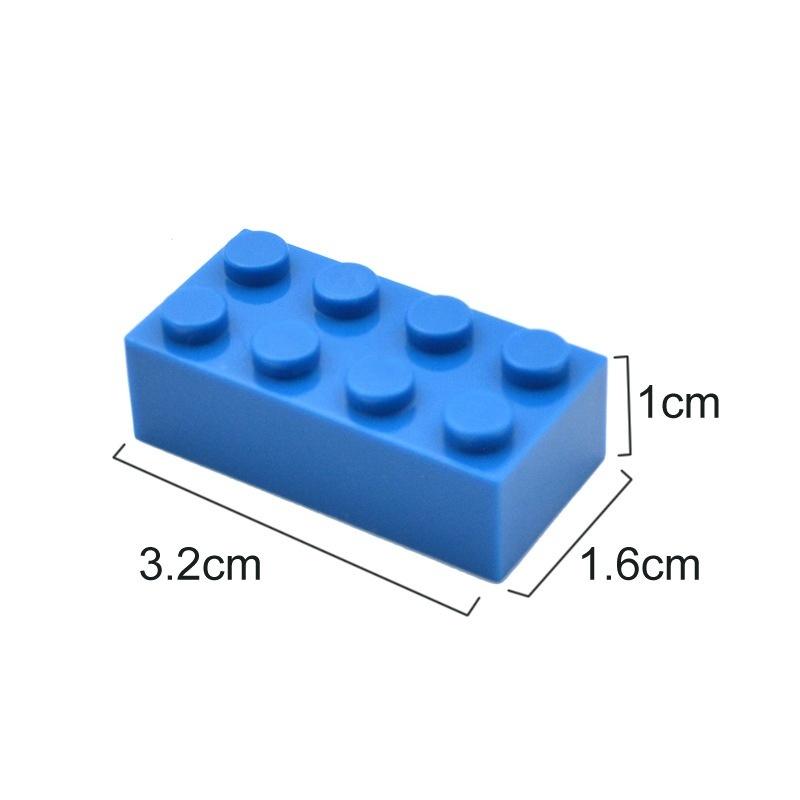 40 шт. Конструктор для поделок, толстые фигурные кубики 2x4 точки, развивающие, творческие, совместимые по размеру с 3001, пластиковые игрушки для детей