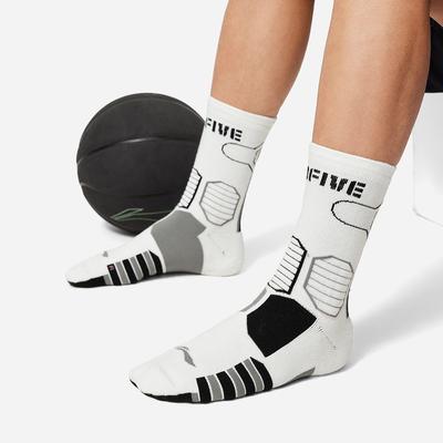 Коллекция Li Ning для баскетбола Баскетбольные носки Унисекс 1 пара Белый/Акулий серый/Черный AWLU005-15