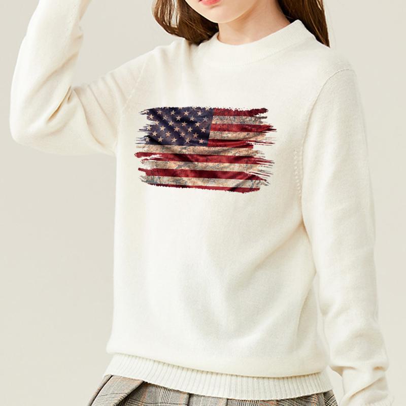 Ретро-национальный флаг Термонашивки Термоклеящиеся наклейки Термопресс Виниловые моющиеся толстовки A-Level Diy Топы в полоску