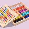 Puzzle Bead Color Matching Game Wooden Color Sorting Game  Fine Motor Training