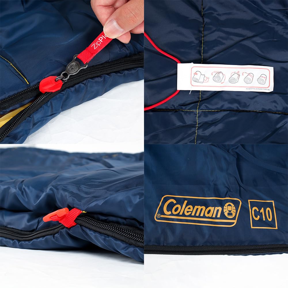 COLEMAN Sleeping Bag Performer III C10 Usable Temperature 10 Degrees Envelope Type Yellow 2000034775