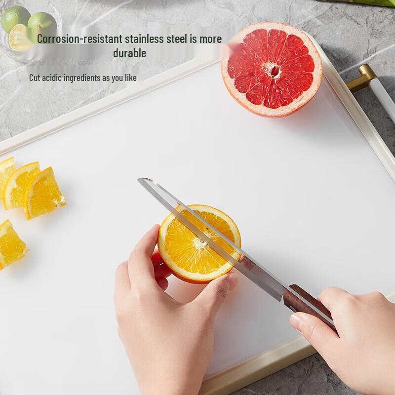 COOKER KING Double-Sided Stainless Steel Antibacterial Chopping Board