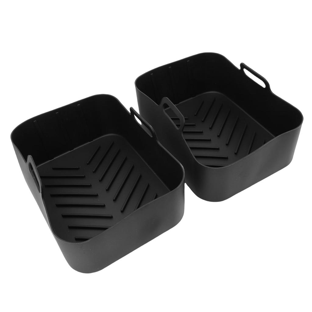 2 шт. Силиконовые вкладыши для аэрофритюрницы, подходят для Foodi Max Dual Zone AF400EU AF300EU, 9,5 л, прямоугольные, многоразовые корзины для фритюрницы