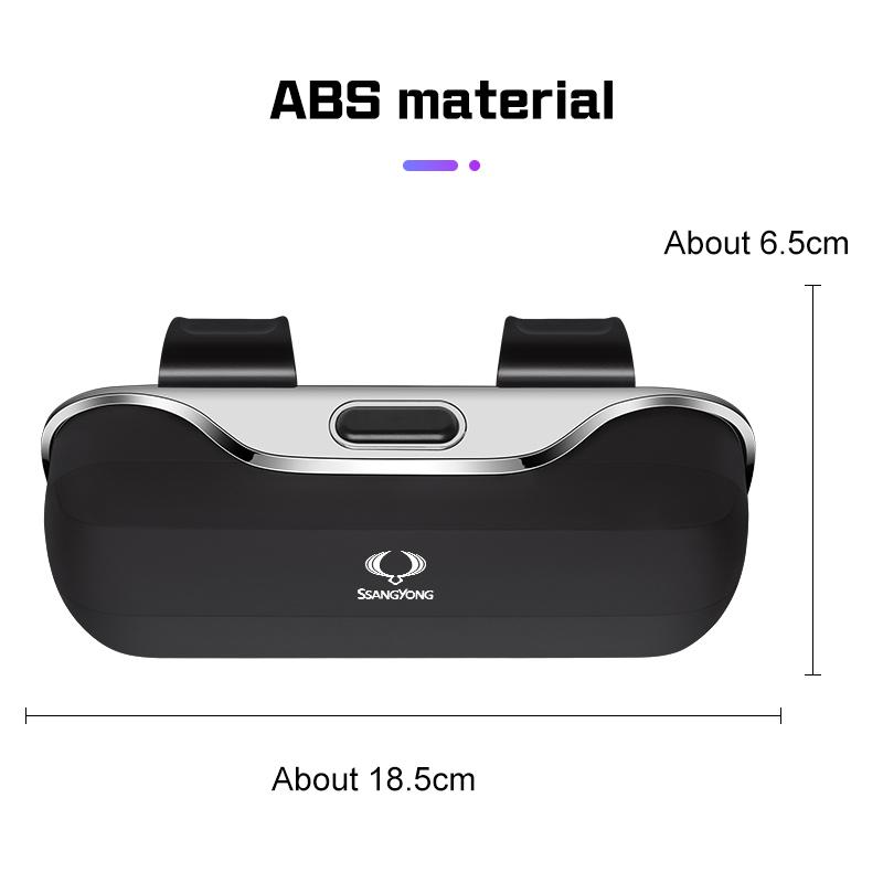 Car Visor Glasses Box Eyeglass Case For SsangYong Korando Rexton Actyon RODIUS Kyron M200 Musso Sunglasses Holder Accessories WW25