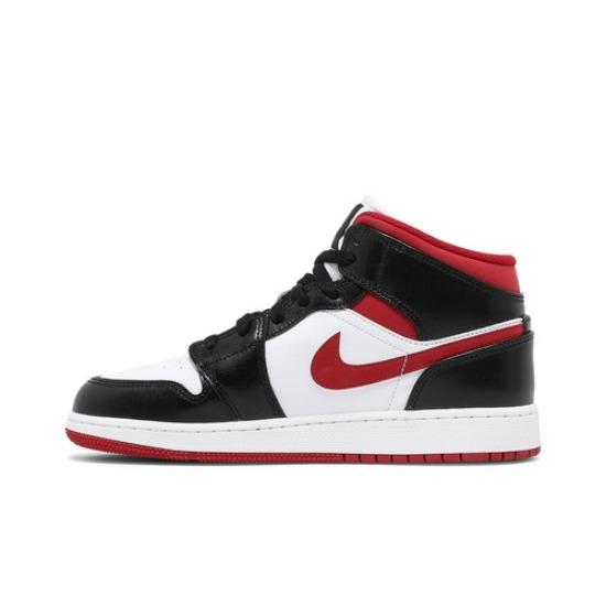 Air Jordan 1 Mid GS Черные Красные Ретро Кроссовки DJ4695-122