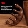 Меридианная массажная расческа с пятью зубцами, китайская расческа для акупунктурной головы, кровообращение, сандаловое дерево, меридианная расческа для головы