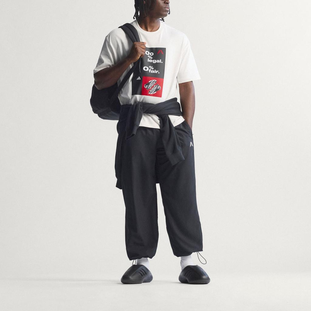 adidas Мужская повседневная удобная спортивная футболка с коротким рукавом Anthony Edwards Performance Series, круглая горловина, свободная, для баскетбола, Топы KF8970