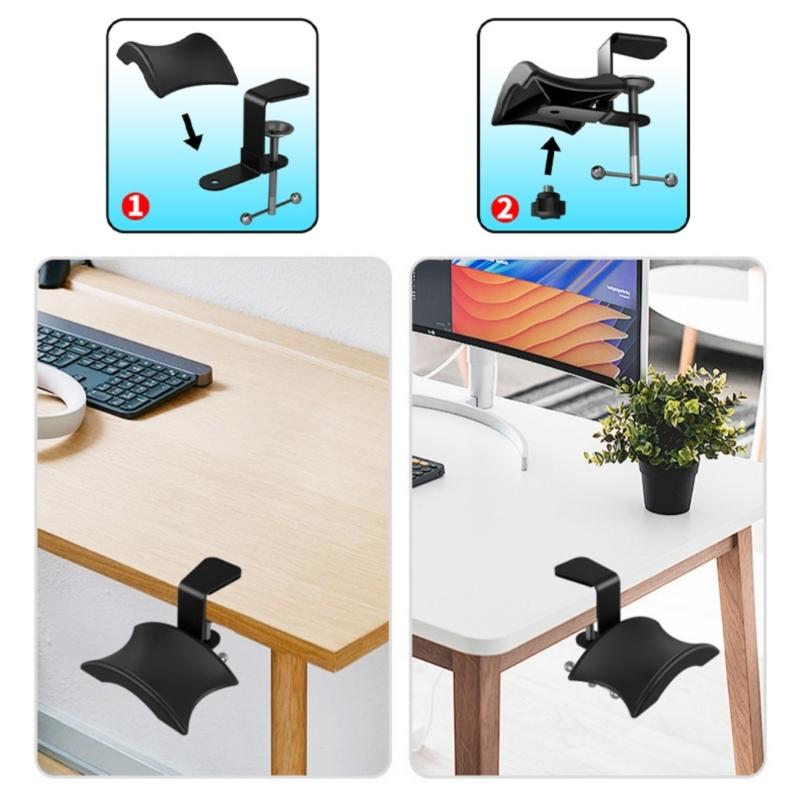 Universal Headphone Hanger Desk Mount Headsets Holder Under Desk Headphones Stand Hook Aluminum Alloy