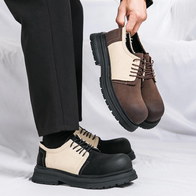 Новые классические туфли дерби мужские повседневные удобные модные с круглым носком кожаные туфли мужские для тренировок на открытом воздухе рабочие туфли размер 38-45