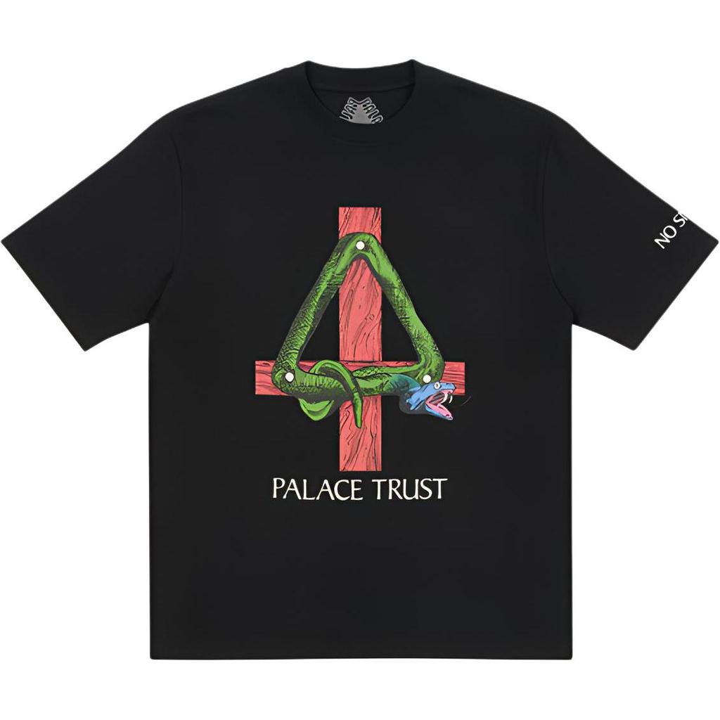 Palace Футболка с круглым вырезом Trust с графическим принтом, топы унисекс, черная P21TS247